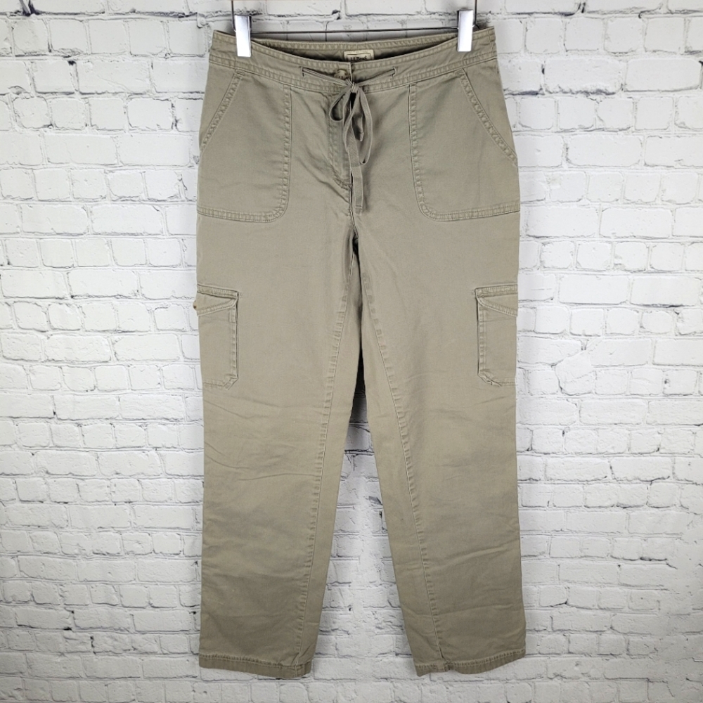 L. L. BEAN | plaid lined drawstring cargo pants